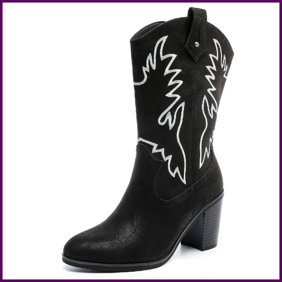 Wide Calf Cowboy Boots with 3.2